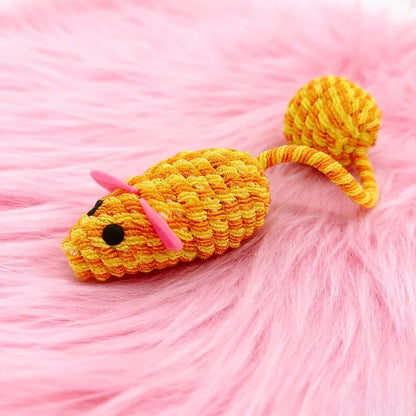 🐭 Braided Mouse Tail Crinkle Ball — The Toy Your Cat Can’t Resist