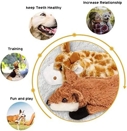 5 PCS Crinkle Plush Dog Squeaky Toys, No Stuffing, for Small Medium Large Dogs, Stuffless Puppy Toys