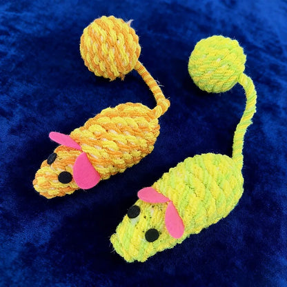 🐭 Braided Mouse Tail Crinkle Ball — The Toy Your Cat Can’t Resist