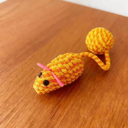 🐭 Braided Mouse Tail Crinkle Ball — The Toy Your Cat Can’t Resist