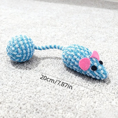 🐭 Braided Mouse Tail Crinkle Ball — The Toy Your Cat Can’t Resist