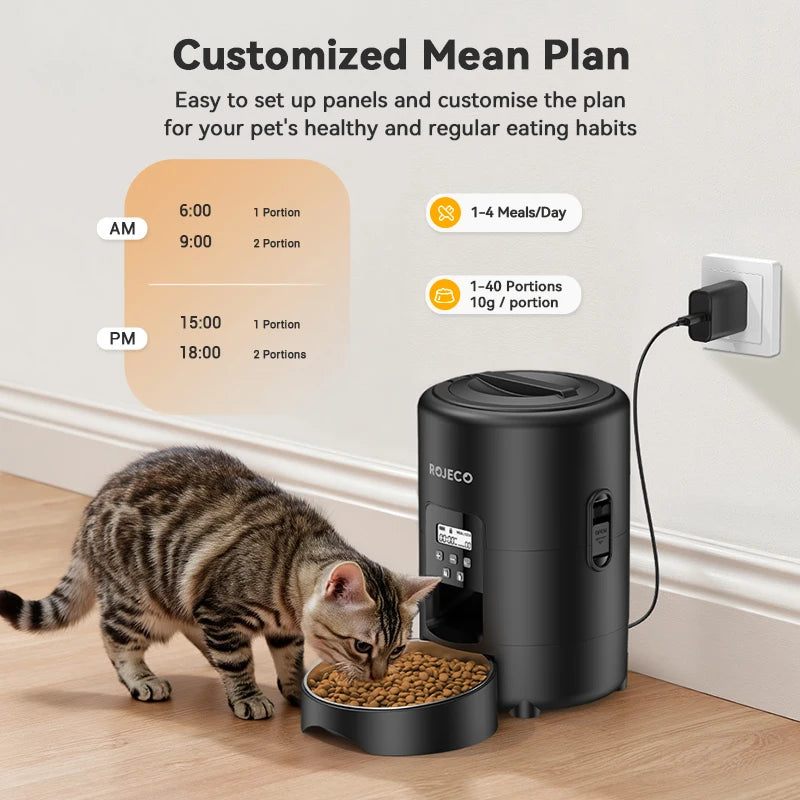 Keep your pet fed, healthy, and happy — even when you're not home.  Give your cat or dog a reliable, stress‑free feeding routine with this Smart 2L Automatic Pet Feeder. Designed for busy pet parents, this feeder delivers precise portions, scheduled meals, and consistent nutrition — all with simple button‑based smart control.